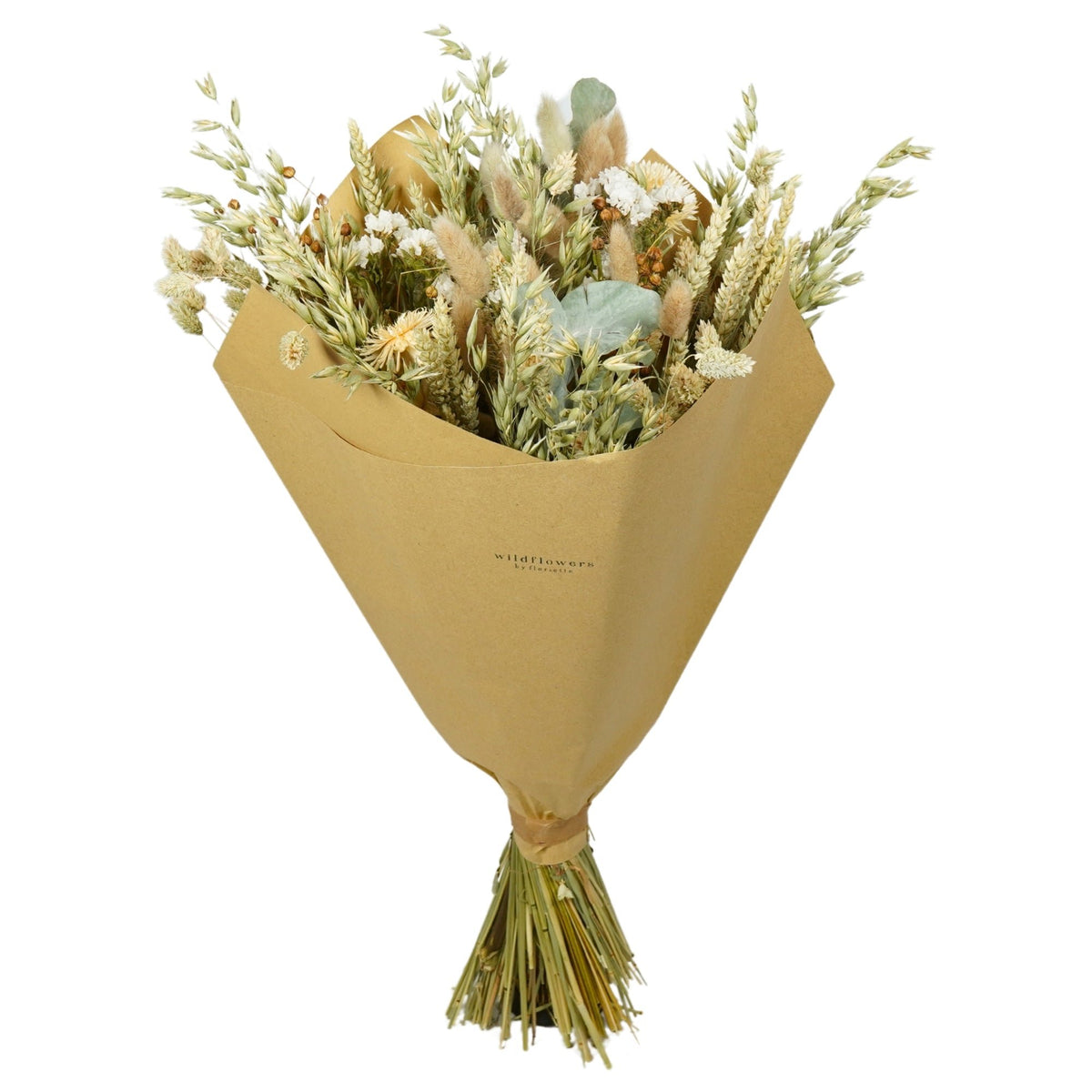 Classic Drooged Flowers Bouquet - Natural