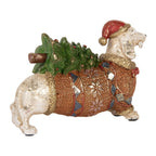 Decoratie Beeld Hond 21x6x14 cm Wit Kunststof