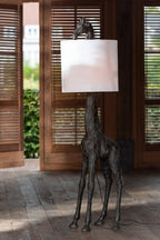 J-Line lamp Giraf - polyresin - donkerbruin