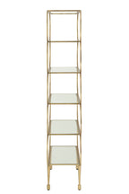 J-Line rek Ronde Hoeken - glas - goud/transparant
