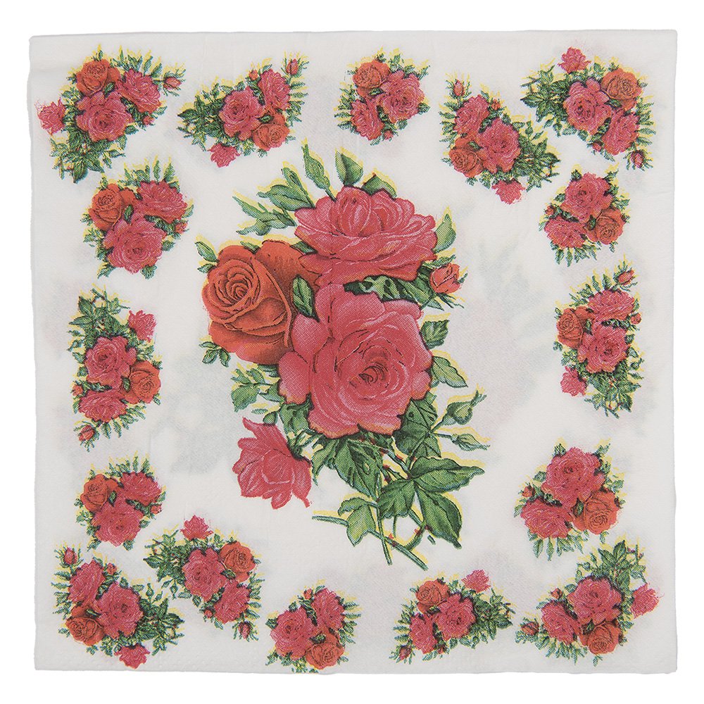 Servetten Papier Set van 20 33x33 cm Wit Papier
