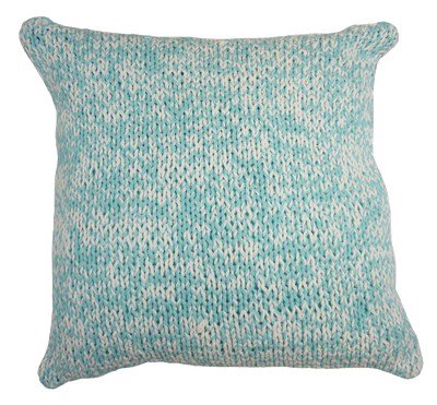 Cushion Double Knit 45x45 l.aqua/off white