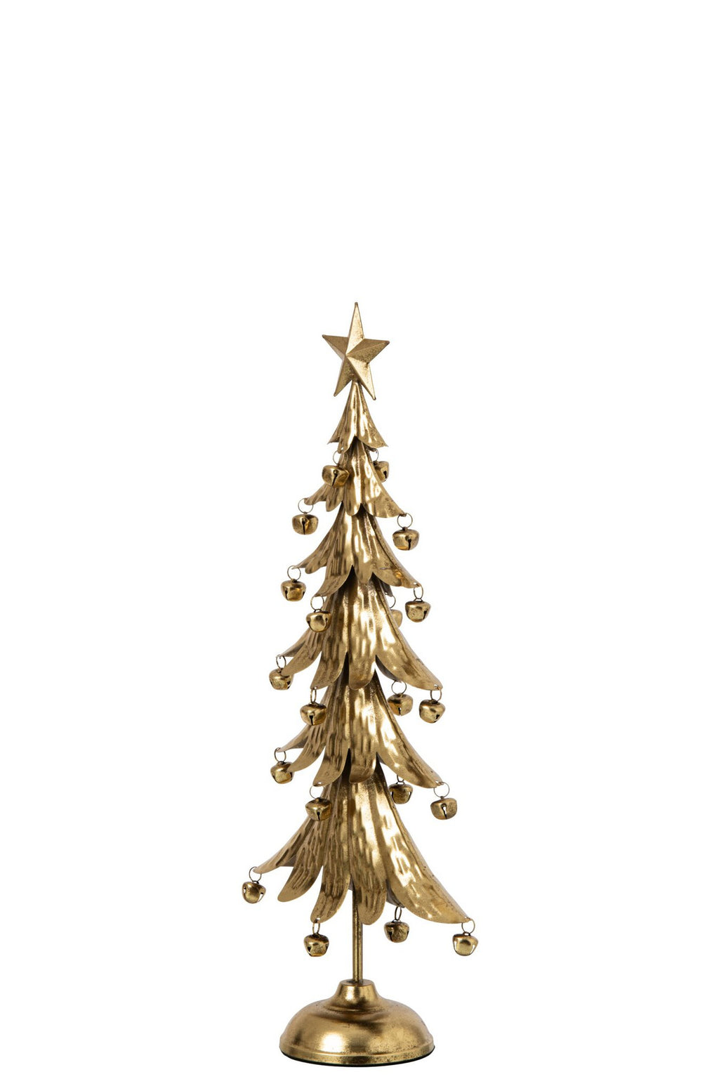 J-Line Kerstboom - ijzer - goud - small