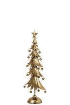 J-Line Kerstboom - ijzer - goud - small