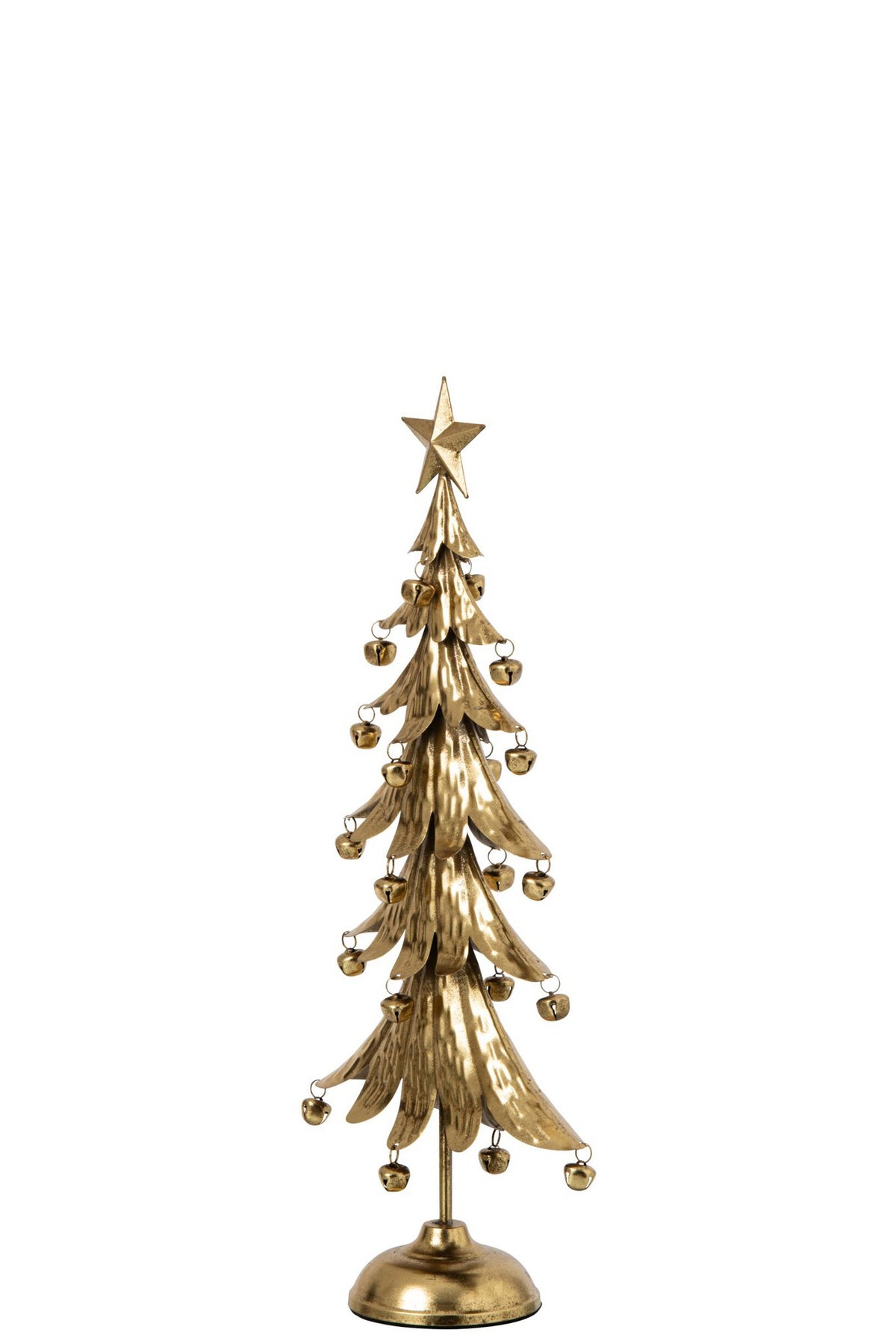 J-Line Kerstboom - ijzer - goud - small