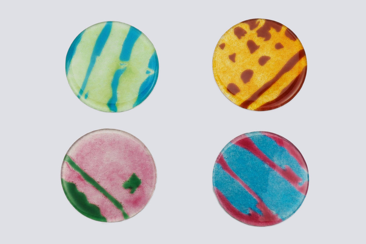 Artisano Coasters Set van 4 multicolor