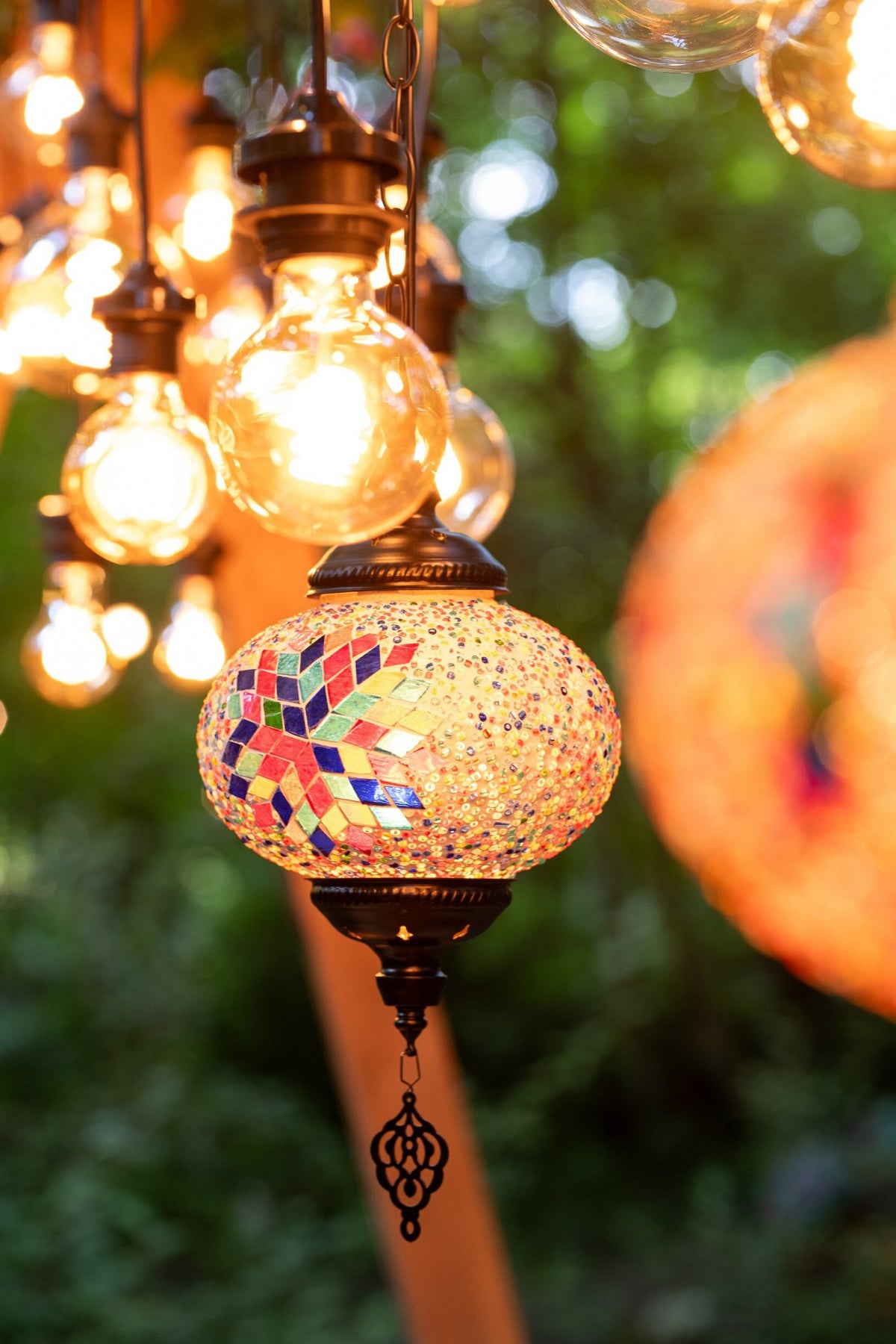 J-Line hanglamp mozaïek oranje small