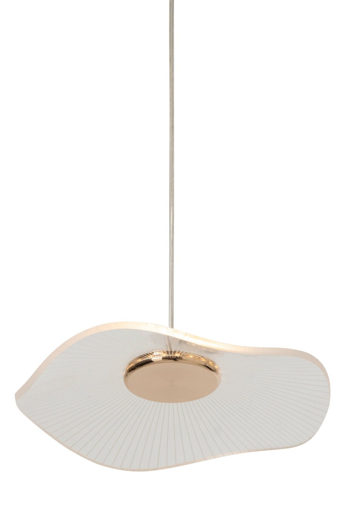 J-Line plafondlamp bloem - acryl - goud - small