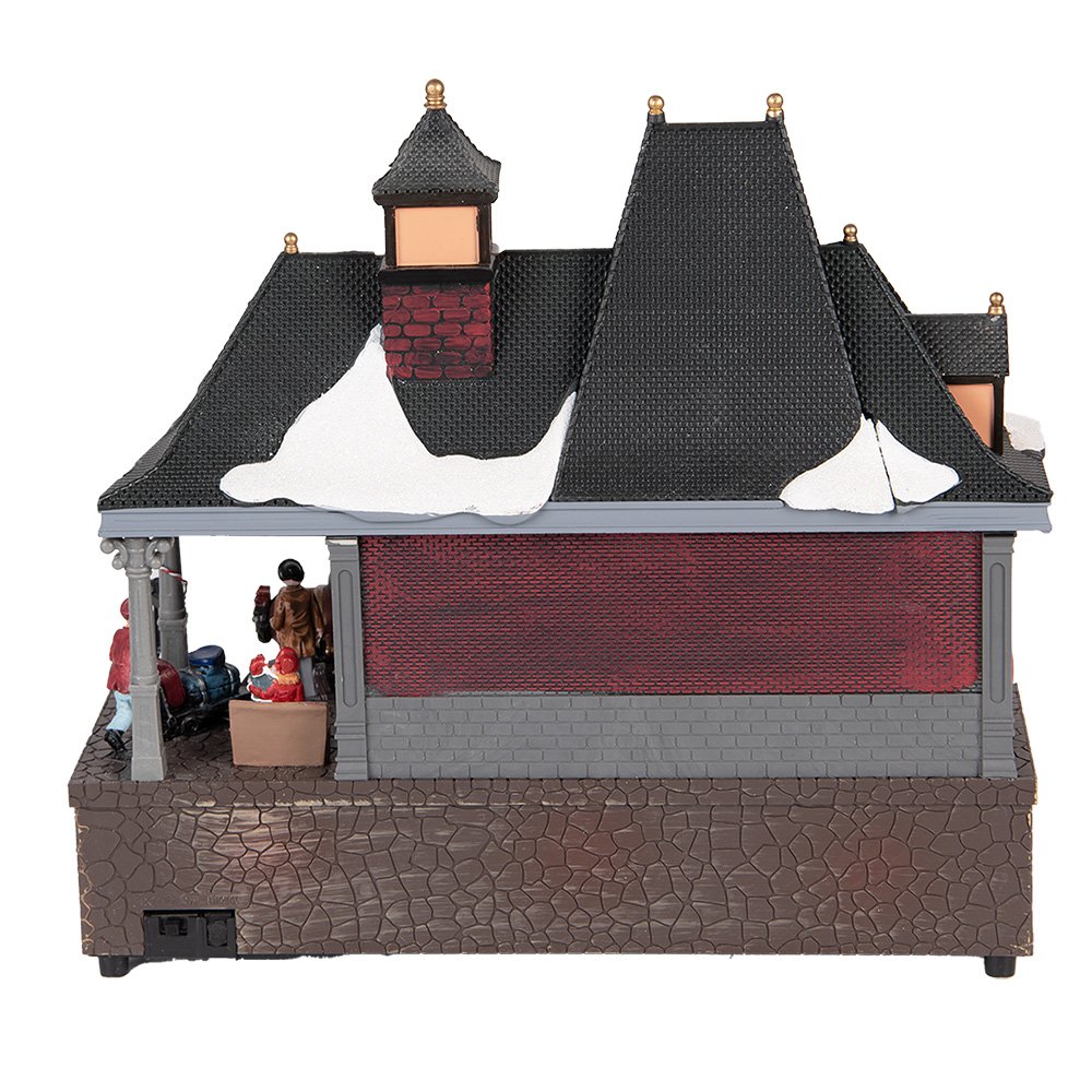 Kerstdecoratie met LED-verlichting en muziek Trein 32x16x30 cm / 3xAA Bruin Kunststof