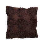 Kussen Rozen kralen 45x45 bruin