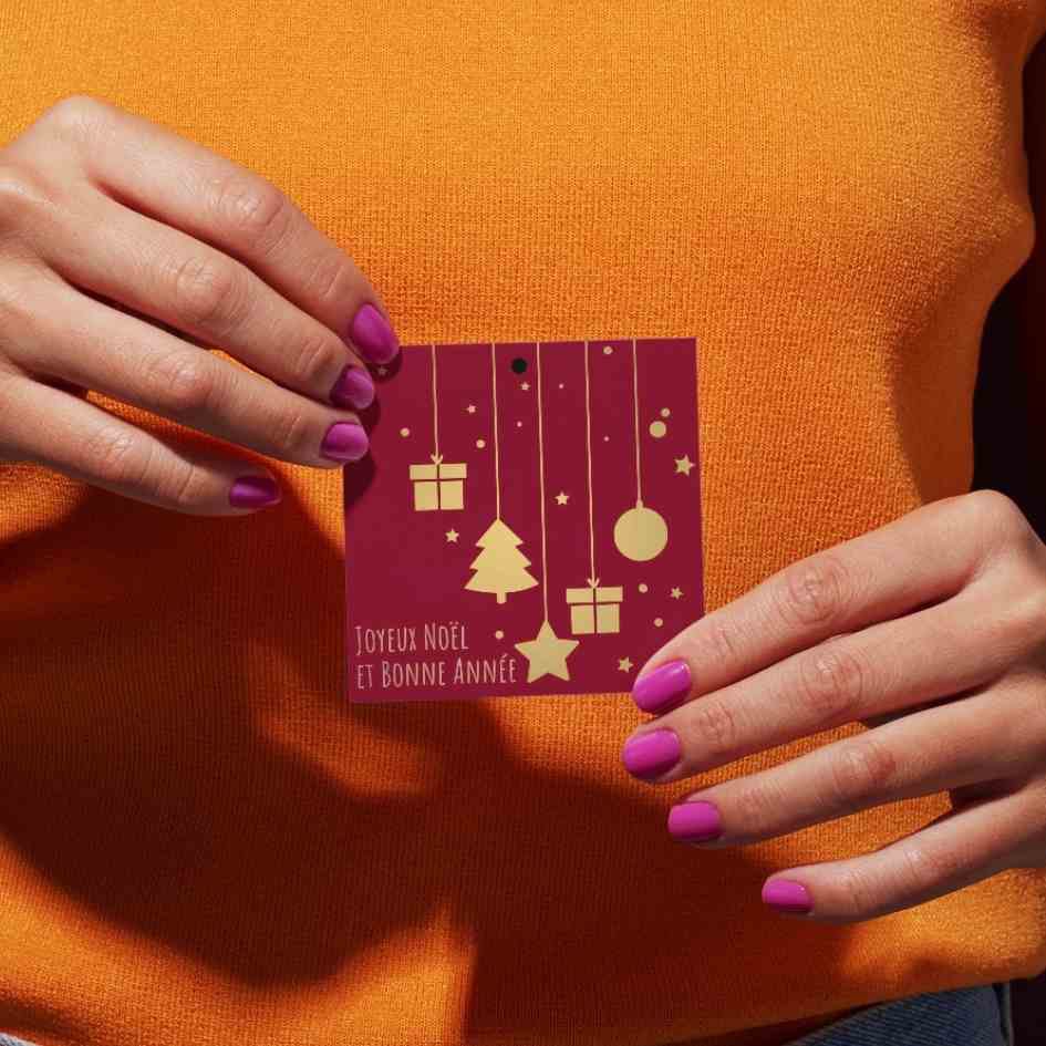 Cadeaukaartje – “Joyeux Noël et Bonne Année” – 20 Stuks