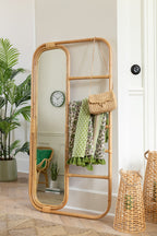 J-Line tapijt Vierkanten Geweven Touw - polyester - naturel