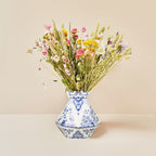 Gedroogde bloemen diy vaas - ‘Adriaan’ delft blauw