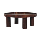 Massief houten Crescent Kastanje salontafel, bruin