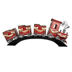 Kerstdecoratie Beeld Trein 104x18x44 cm Rood Metaal