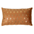 Kussen fluweel roestprint ijskristal goud 30 x 50 cm