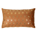 Kussen fluweel roestprint ijskristal goud 30 x 50 cm