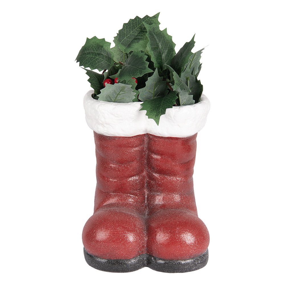 Kerstdecoratie Beeld Schoenen 22x22x23 cm Rood Terracotta