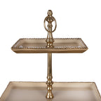 Etagère 3 laags 34x17x50 cm Beige Aluminium