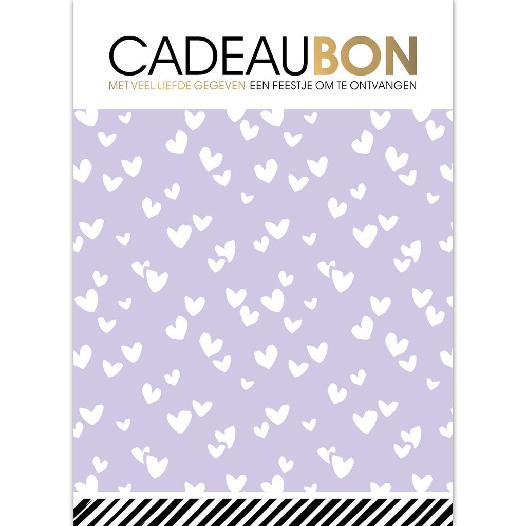 Cadeaubonnen Solo Hearts lila – 25 stuks