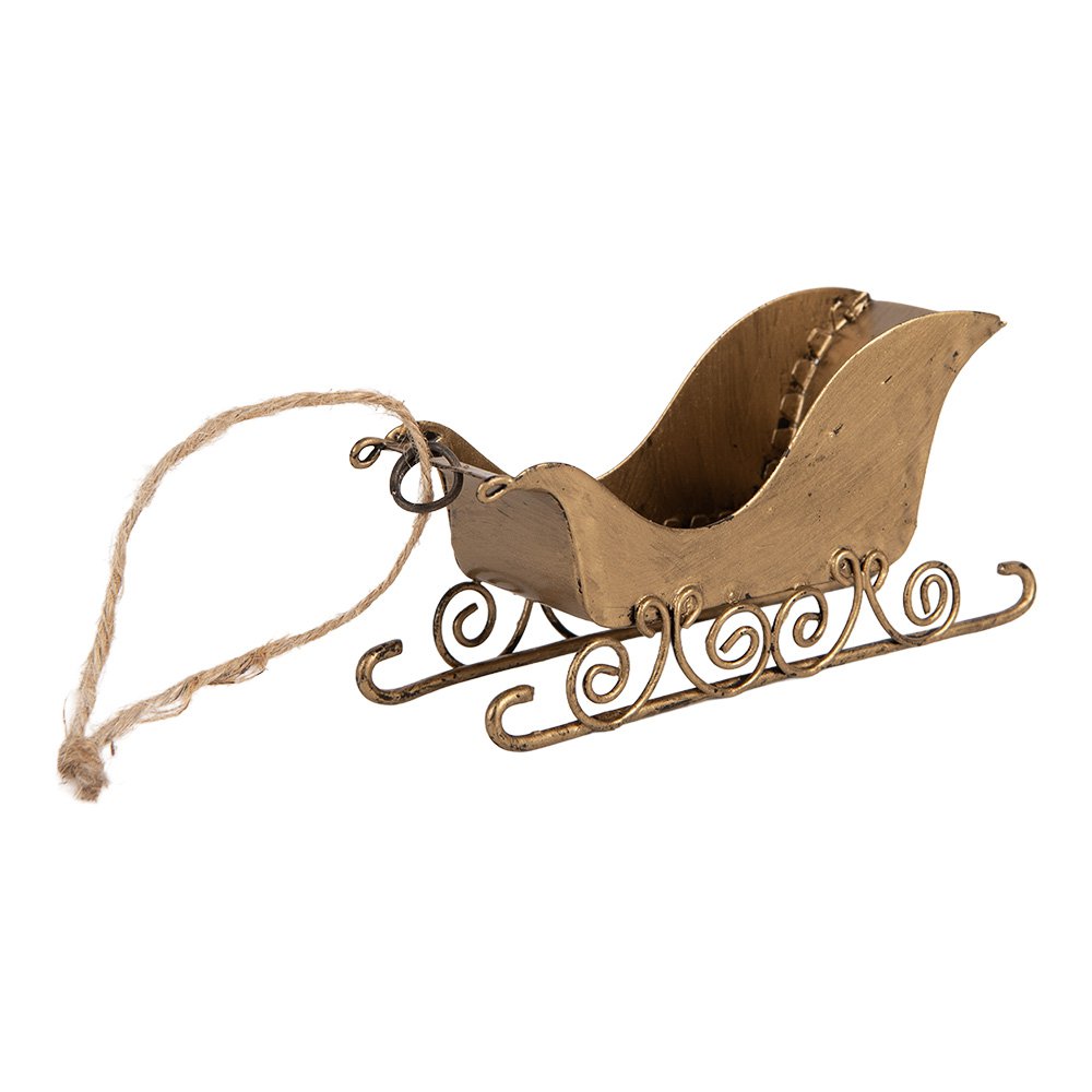 Kersthanger Slee 19x4x5 cm Goudkleurig Metaal