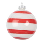 Kerstbal Ø 8x8 cm Rood Roze Glas