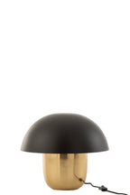 J-Line tafellamp Paddenstoel - ijzer - zwart/goud - small