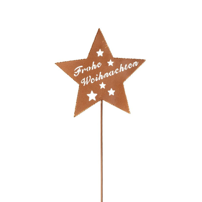 Metalensteker ster Merry Christmas op pick 60cm