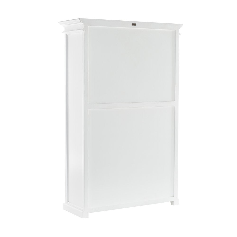 Boekenkast wit - 125bx48dx196h- mahoniehout
