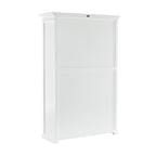Boekenkast wit - 125bx48dx196h- mahoniehout