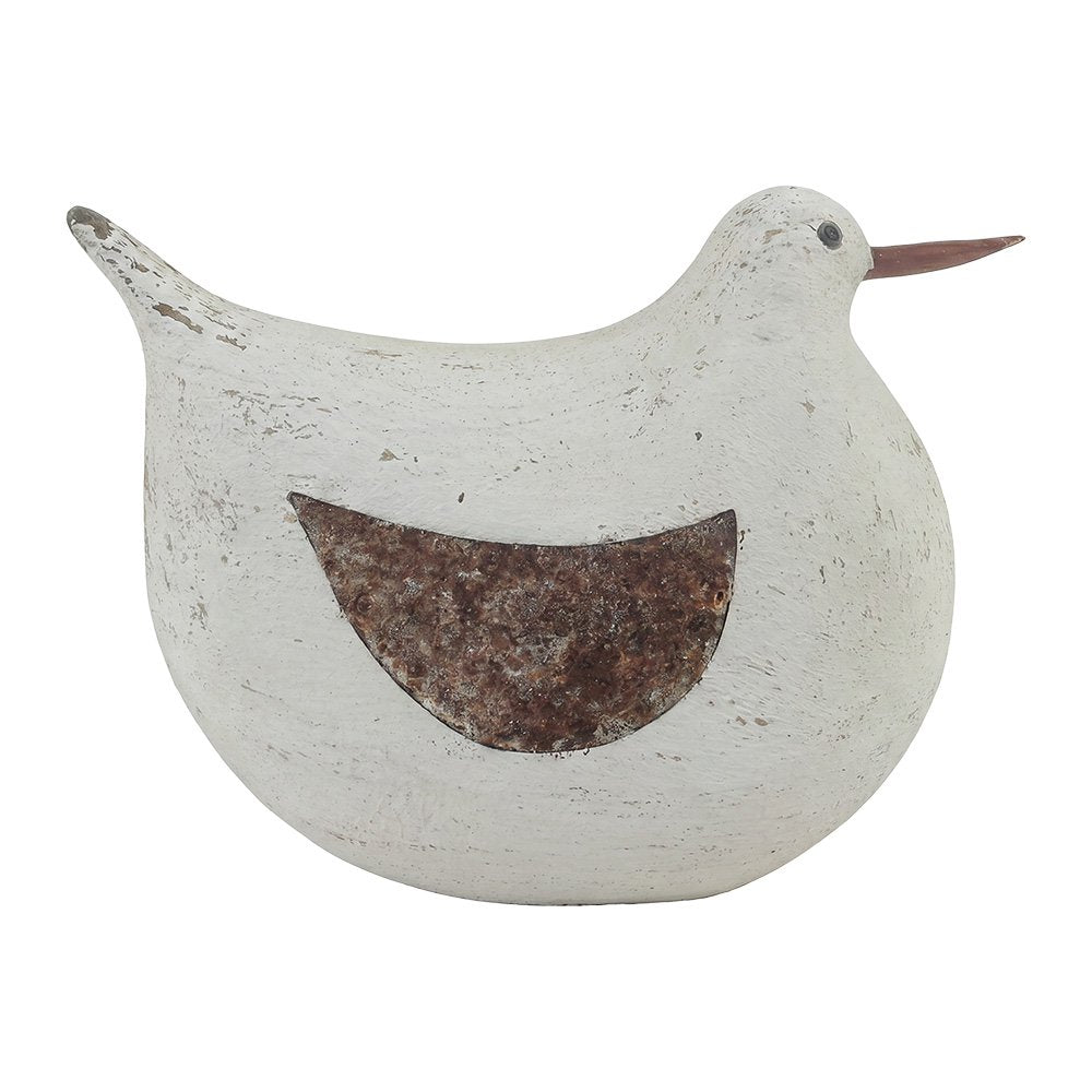 Decoratie Beeld Vogel Wit Hout Decoratie Beeld