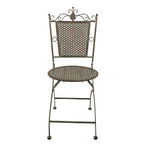 Bistrostoel 43x45x96 cm Groen Bruin IJzer Terrasstoel