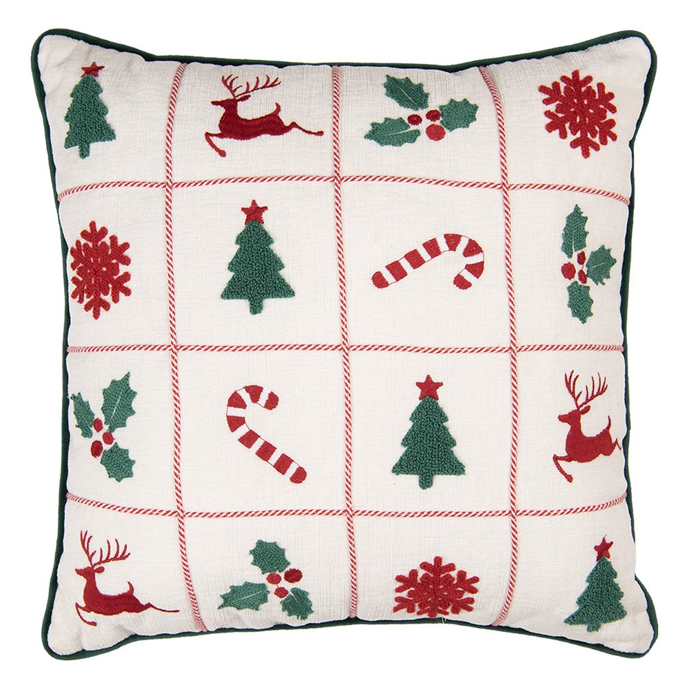 Sierkussen 40x40 cm Beige Polyester Kerst