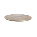 Onderzetter 26cm geribbelde gouden bedel