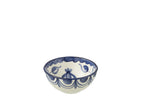 J-Line kom Granada High - keramiek - wit/blauw - small - Ø 14 cm