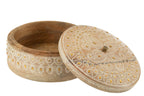 J-Line doos + deskel - hout - naturel/wit - large