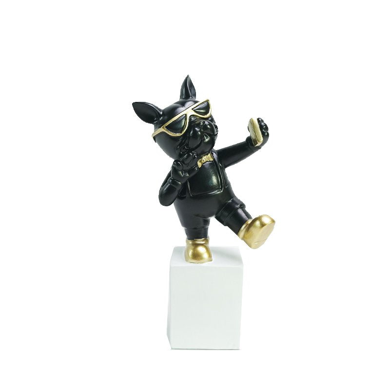 Polyhars bulldog zwart