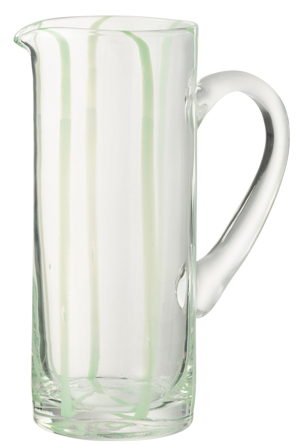 J-Line Karaf Strepen Glas Transparant/Groen