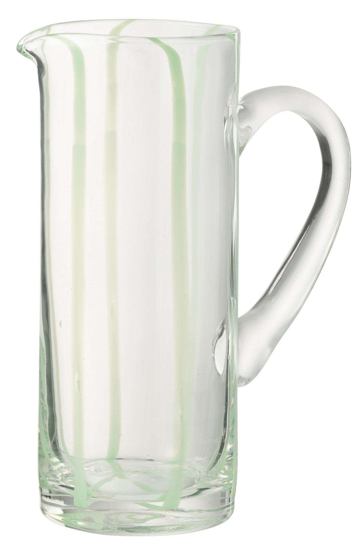 J-Line Karaf Strepen Glas Transparant/Groen
