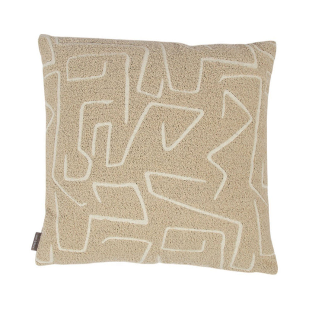 Roy Chenille Jaquard Kussen Creme 45x45cm