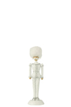 J-Line Notenkraker Bont Hoed Glitter Resin Wit Small