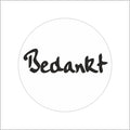 Wensetiket - Bedankt - rol van 500 stuks