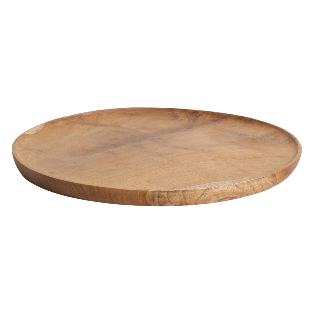 Teakhouten decoratief bord