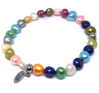 Kleurrijke zoetwaterparel armbanden Galaxy