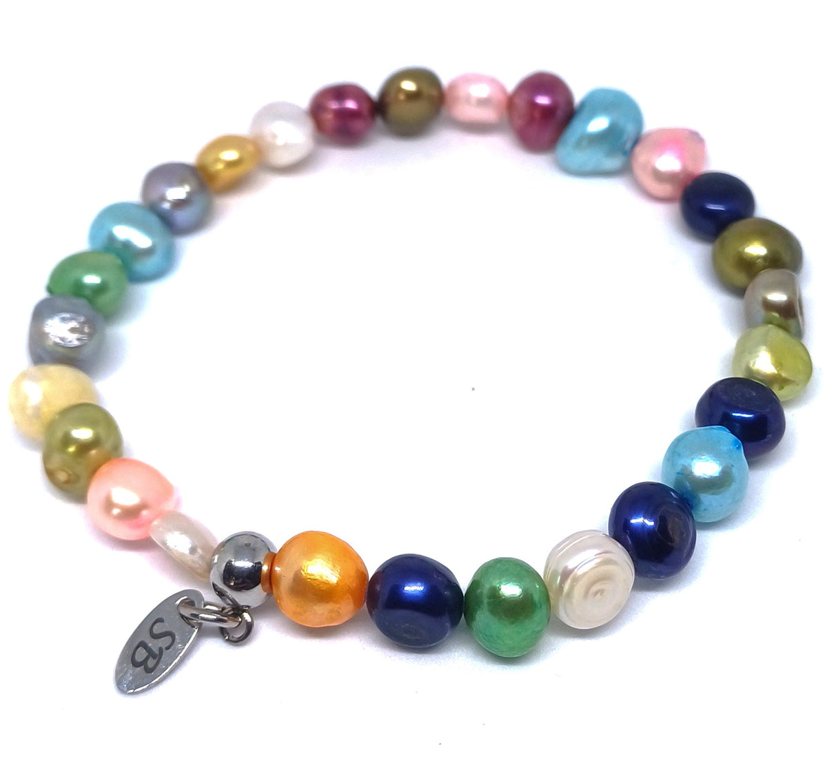 Kleurrijke zoetwaterparel armbanden Galaxy