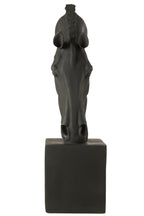 J-Line decoratie Paard Op Voet - polyresin - zwart - L