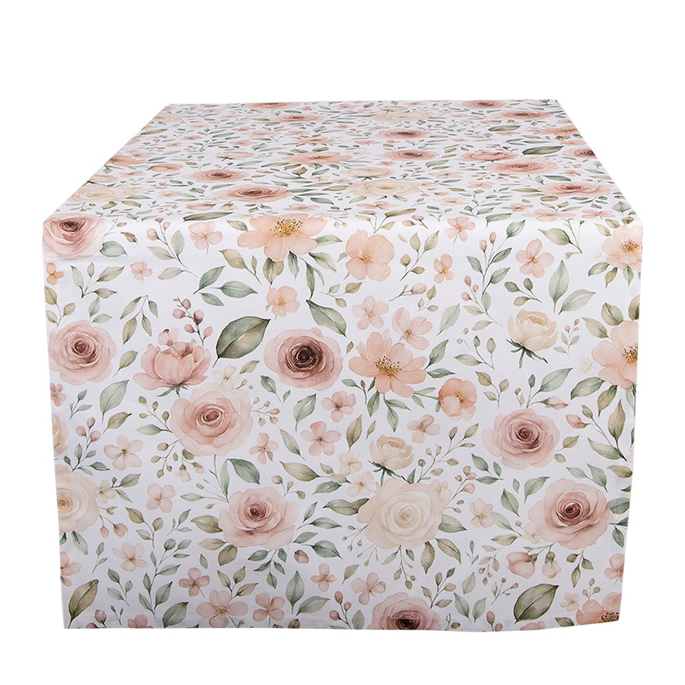 Tafelloper 50x140 cm Beige Katoen