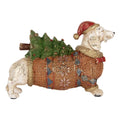 Decoratie Beeld Hond 21x6x14 cm Wit Kunststof