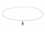 Ketting met een geluksengel van natuursteen Labradoriet