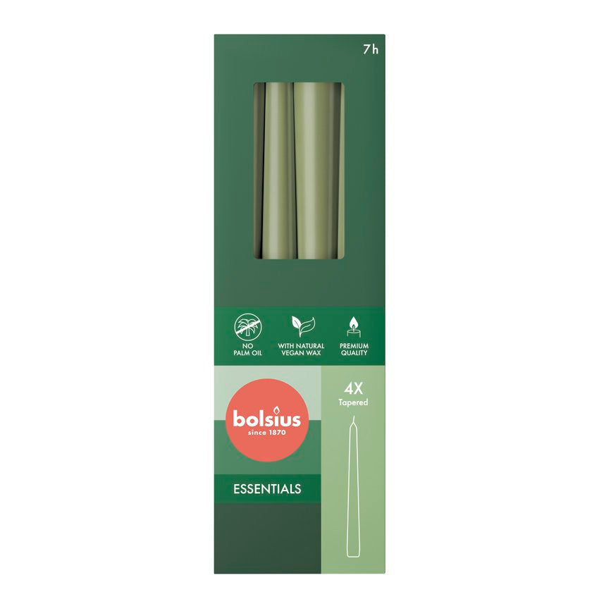 Gotische kaars 245/24 doos 4 Olive Green